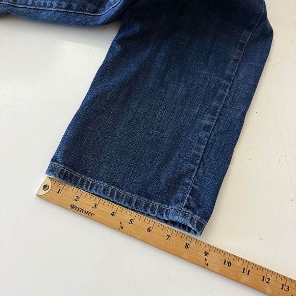 Lucky Brand 329 Classic Straight Leg Dark Wash Denim Jeans Mens 42 x 34 Stretch - Picture 12 of 13